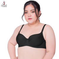 Sgarlet  เสื้อชั้นในตัวเรียบ Smooth bra สีดำ รุ่น MB1736