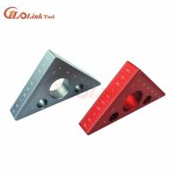 45 Degree Aluminum Alloy Angle Ruler inch metric Triangle ruler Carpenter 39;s Workshop Woodworking square Multifunction Tool