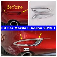 Chrome Rear Trunk Tail Foglight Fog Lights Lamps Decor Frame Cover Trim Fit For Mazda 6 Sedan 2019 2020 Car Exterior Accessories