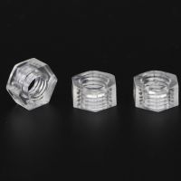 M3 M4 M5 M6 DIN934 Clear Acrylic Transparent Metric Thread Antistatic Insulation Hex Hexagon Hexagonal Nylon Plastic Nut