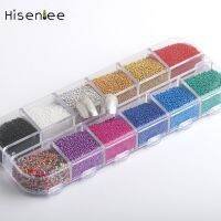 Mini Glitter Bubble Caviar Beads Nail Art Glass Acid Ultraviolet Rays Gel Round Ball Studs Nail Art Cups  Mugs Saucers