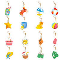 16pcs Party Supplies Door Wall Summer Decoration Wedding Hawaiian Tropical With String Cute Birthday Cardboard 8 Styles Beach Hanging Ornament