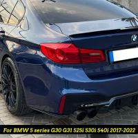 【DT】2Pcs Gloss Black Rear Bumper Lip Side Splitters Flaps For BMW 5 series G30 G31 525i 530i 540i 2017-2022 Spoiler Winglets ABS  hot