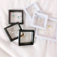 Fashion Jewelry Storage Box PE Transparent Film 3D Suspension Display Box Necklace celet Ring Earring Storage Box