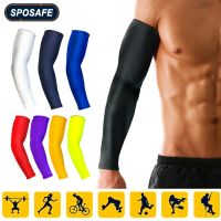 1Piece Sports Compression Long Arm Sleeve Breathable Elbow Support Sunscreen Protection Basketball Bicycle Safety Arm Pad Unisex Sleeves