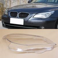 ฝาครอบโคมไฟเลนส์แก้วไฟหน้ารถ2ชิ้นผลิตภัณฑ์เปลือกสดใสสำหรับ BMW E60 E61 2003-2010-ขวาและซ้าย