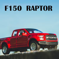 A1:32ฟอร์ด Raptor F150ล้อแม็ก D Iecast รถโมเดลของเล่นบิ๊กล้อรถกระบะรถบรรทุกด้วยแสงเสียงดึงกลับยานพาหนะของเล่นสำหรับเด็ก