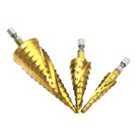 3-12mm 4-12mm 4-20mm 4-22mm HSS Straight Slot Step Drill Bit Set Titanium Coated Wood Metal Hole Saw Core Drill Bit Set Drills Drivers