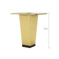 4pcs Metal Furniture Legs Gold Thickened Square Sofa Feet for Replacement Bed Bathroom Cabinet Coffee Table Foot Hardware 8-12cm