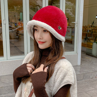 Winter Pink Black Fluffy Bucket Hats For Women Fashion Outdoor Thicken Warm Designer Caps Casual Cute Harajuku Girls Fishing Hat