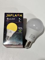 หลอดไฟ LED หลอดไฟ J&amp;Flash 9w. 12w. 15w. 18w. ขนาดเกลียว E27 มาตรฐาน มอก. (Day light/ yellow light) สินค้าจัดส่งจากไทย