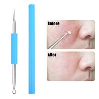 1PC Acne Clip Set Cell Clip Acne Needle Squeezing Blackhead Pressing Rod Cleaning Facial Stainless Steel Beauty Tool