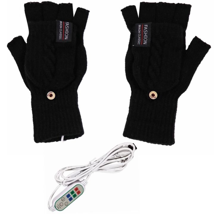 usb-electric-heated-gloves-2-side-heating-convertible-fingerless-glove-mittens-adjustable-cycling-skiing-gloves