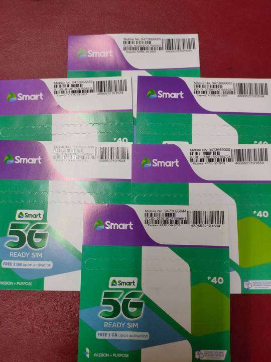SMART PREPAID SIM CARD 5G / SET OF 10 PCS / Lazada PH
