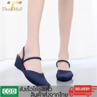 ThaiTMall- รองเท้าส้นสูงแบบมีสายรัด รองเท้าลุยน้ำ รองเท้ายาง แบรนด์BEKRO รุ่นQZ-G01