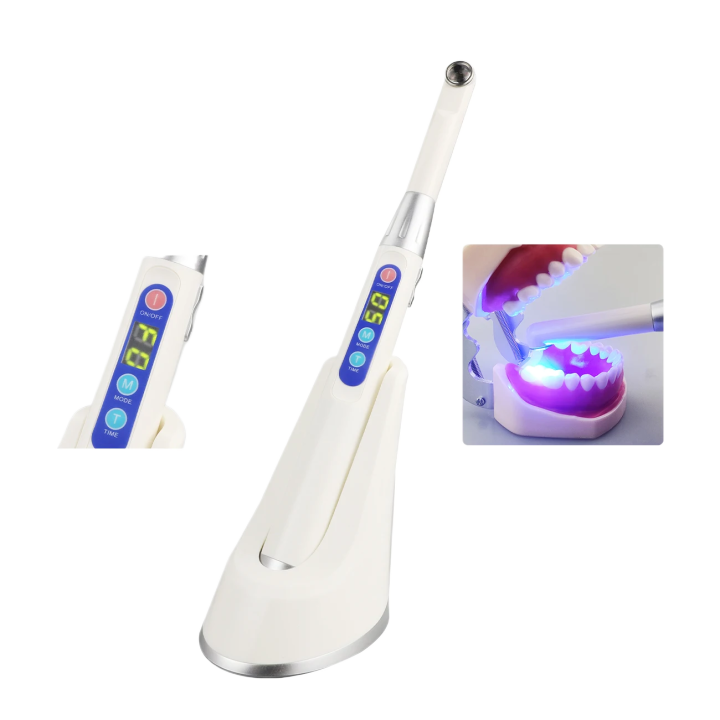 Dental Wireless Curing Light Dentist Cordless LED Lamp Output Intensity