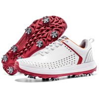 New waterproof golf shoes mens plus size 40-47 size professional golf shoes mens luxury walking shoelace spikes