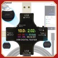 USB ตัวทดสอบมิเตอร์ชนิด C ดิจิตอลมัลติมิเตอร์จอ LCD กระแสไฟฟ้าแรงดันไฟฟ้าในปัจจุบัน