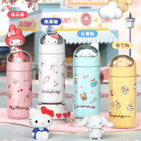 350มิลลิลิตร Kawaii Sanrio สวัสดีครัวแบบพกพา Miniso ร้อนถ้วยน่ารัก Cinnamoroll ของฉัน Melody ตุ๊กตา304สแตนเลสถ้วยน้ำของขวัญ