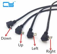 【✔】 The Auto Zone USB 2.0 Micro-USB 5pin ขึ้น/ลงซ้ายมุมขวาชายเชื่อมต่อกับหญิงส่วนต่อขยายสายเคเบิ้ล30เซนติเมตร50เซนติเมตรด้วยสกรูแผงหลุม