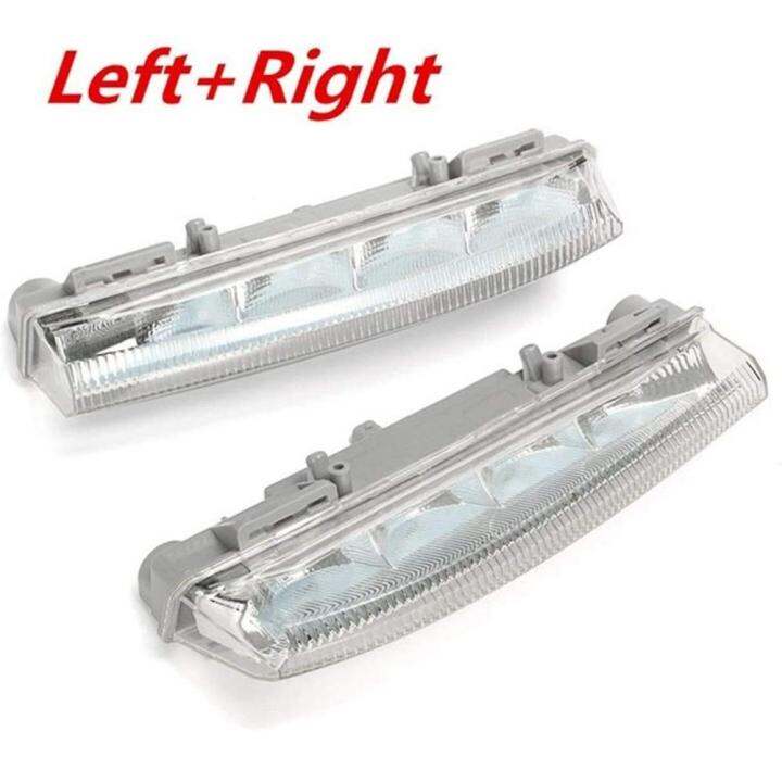 New W204 W212 Car Front LED DRL Fog Light Bulbs Lamp Assembly Fog