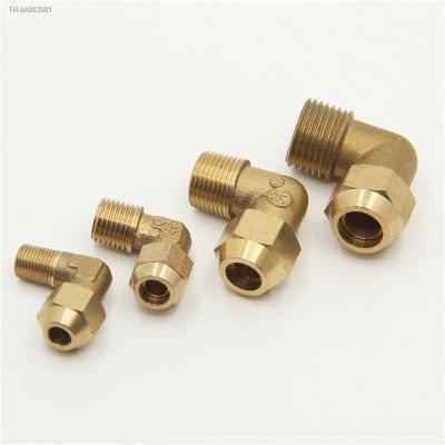 ✻▩∏ Copper flared joint elbow connection 1 / 8 1 / 4 3 / 8 1 / 4 external thread brass fittings copper flared joint