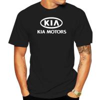 Mens Tshirt Kia Car Logo Print Hip Hop Gradient Cotton Mens Tshirtshorts
