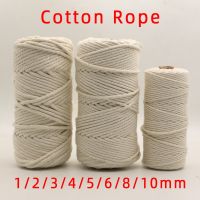 【JH】 1mm3mm 4mm 5mm 6mm 8mm Macrame Rope Twisted String Cotton Cord Wedding Accessories