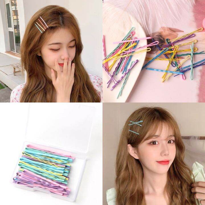 50pcs Candy Color Hair Clips Bangs Hairpin Lazada PH