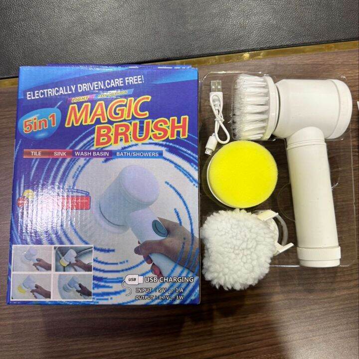 แปรงทำความสะอาดไฟฟ้าไร้สาย-เปลี่ยหัวแปรงได้-magic-brush-ชาร์จไฟ-usb