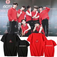 GOT7 Seven secrets คอนเสิร์ตรอบๆจะในการเล่นเพลงเสื้อผ้าวรรคเดียวกันแขนสั้นเสื้อยืดผู้ชายและผู้หญิงในช่วง เสื้อเบลาส์