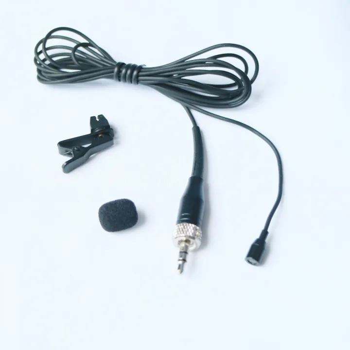 Black Mini Tie Clip Lavalier Lapel Microphone for Sennheiser EW100 G2 G3 G4 Wireless BeltPack