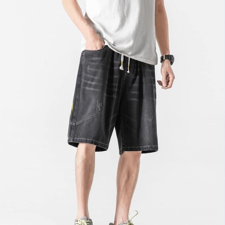 shirts-mens-printed-knee-length-loose-plus-size-cropped-pants-plus-size-mens-summer-denim-shorts