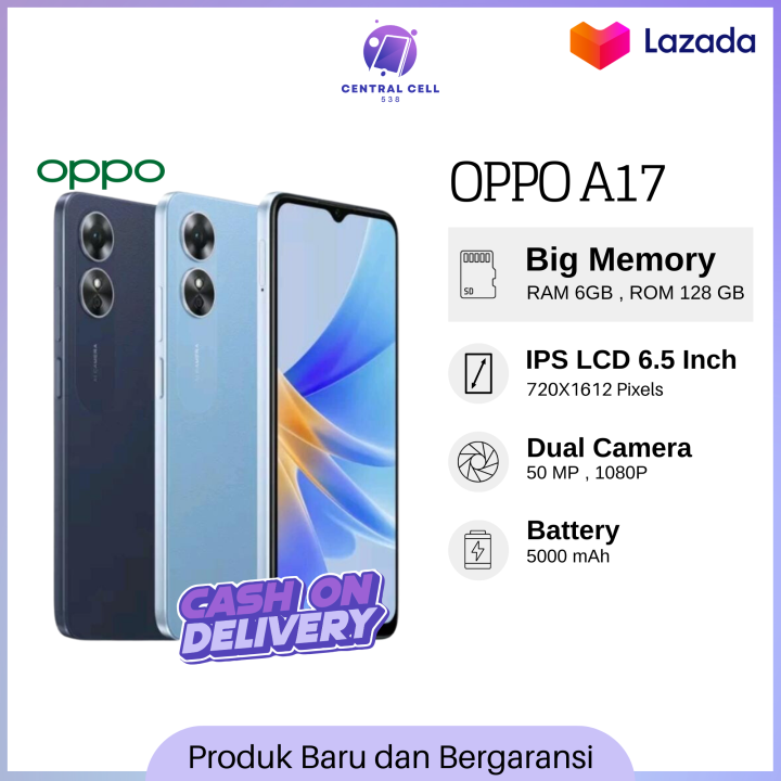 OPPO A17 Ram 6/128 NEW Smartphone Fullset 5000mAh Garansi 1 Tahun ...