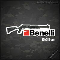 สติกเกอร์ปืนลูกซองBenelli สติกเกอร์Tactical ติดรถยนต์ มอเตอร์ไซค์ กล่องปืน บ้าน อาคาร สำนักงาน ร้านค้า