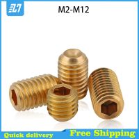 Brass Cup Point Grub Screw Hexagon Copper Hex Socket Set Allen Head Headless Bolt M2 M2. 5M3 M4 M5 M6 M8 M10 M12 Nails Screws Fasteners