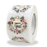 500Pcs/ Roll Label Flower Thank You Stickers Scrapbooking For Gift Decoration Stationery Sticker Seal Label Handmade Sticker Stickers Labels