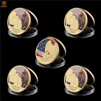 5Pcs American Strength Freedom Bald Eagle Statue of Liberty Gold USA Token Value Challenge Coin