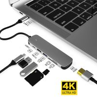 อะแดปเตอร์3.0 USB HGHVV6234หลายพอร์ตการ์ดความจำชาร์จ USB PD USB ตัวแยกสัญญาณ C HUB 4K HDMI Type-C