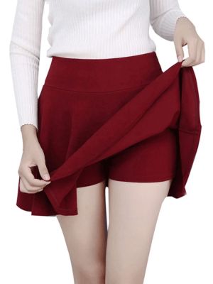 【CC】 Skirts Large Size Tutu School Short Skirt Pleated Shorts Saia Waist Faldas Mujer