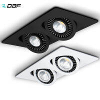 [DBF]360 Angle Rotatable LED COB Recessed Downlight Square 10W 14W 20W 24W Ceilin Light for Picture Background AC 220V