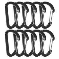 10ชิ้นหัวเข็มขัด Carabiner อเนกประสงค์กลางแจ้ง4มม. คลิปตะขอสแตนเลสทนทานสูงหนักอะลูมินัมอัลลอยสำหรับเป้สะพายหลังเปลญวนเชือกลากสุนัข