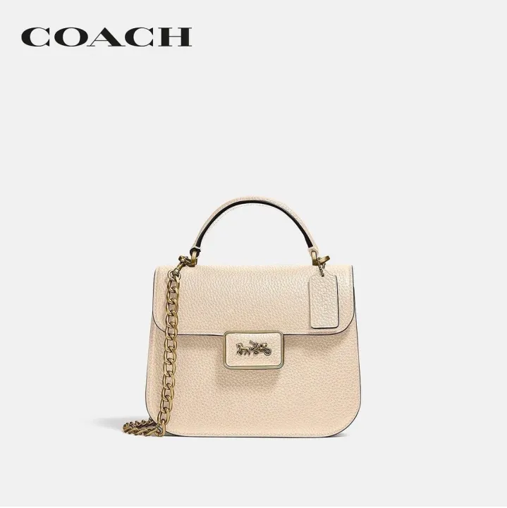 Guaranteed Authentic Coach Alie Women's Top Handle Bag C4820 Chalk