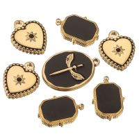 【YF】✆㍿  5pcs/lot Enamel Charms for Earrings Necklace Jewelry Making Pendant Supplies Material