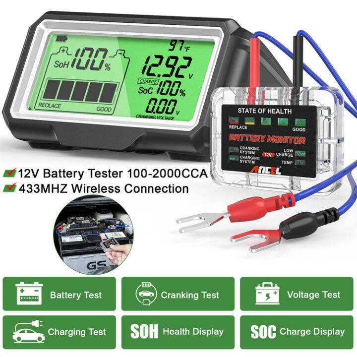 2023 ANCEL BM200 PRO 12V Battery Tester SOH SOC Charging Tester Tool