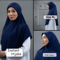 【YF】 H305 Plain XL size muslim hijab with chin part top quality extra amira pull on islamic scarf hot sell headscarf