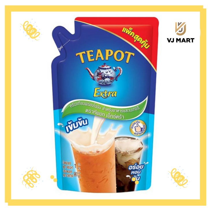 TEAPOT ทีพอท เอ็กซ์ตร้า ครีมเทียมพร่องไขมัน 1000 มล.