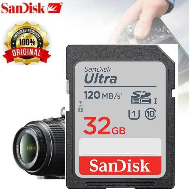 SanDisk Ultra Kartu SDHC/SDXC UHSI Card 16GB/80MB, 32GB/120MB, 64GB