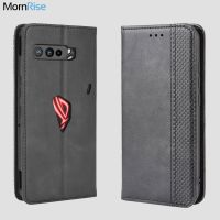 เคสสำหรับ Asus ROG Phone 3 ZS661KS กระเป๋าใส่ซองใส่บัตรฝาพับหนังแม่เหล็กแบบบางวินเทจเคสนิ่มหรูหรา