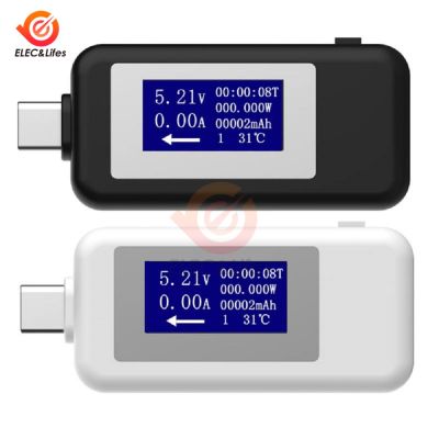 4-30V DC USB Tester Type-C LCD Digital Current Voltage Meter Timing Ammeter USB Charger Doctor Capacity Tester Power Indicator